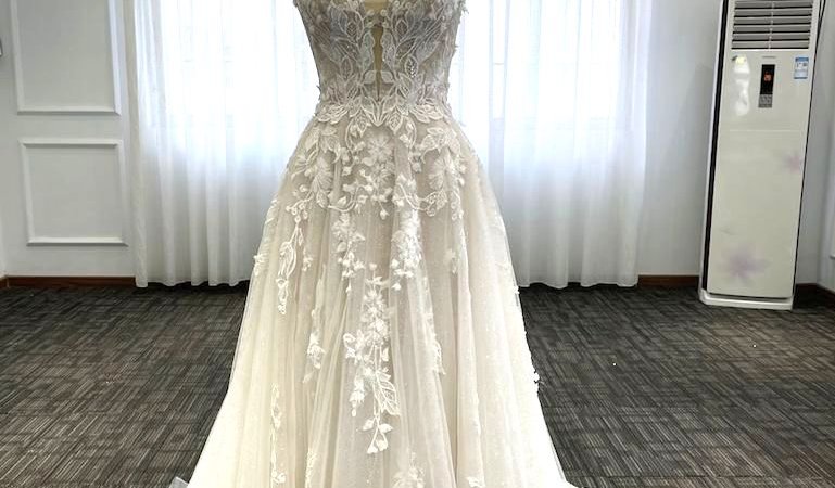 BE005 Front A-Line Wedding Gown