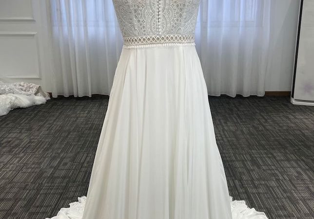 BE007 Front A-Line Wedding Gown
