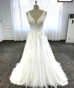 BE010 Front A-Line Wedding Gown