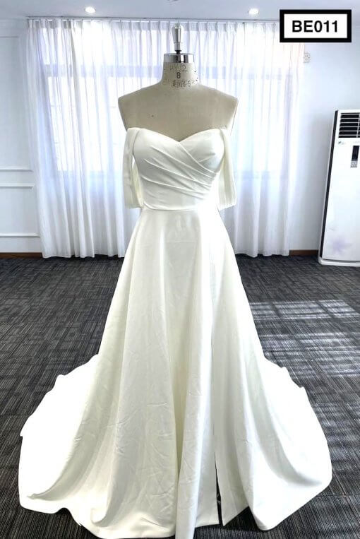 BE011 Front A-Line Wedding Gown