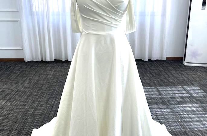 BE011 Front A-Line Wedding Gown