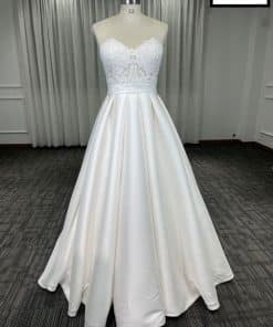 BE015 Front A-Line Wedding Gown