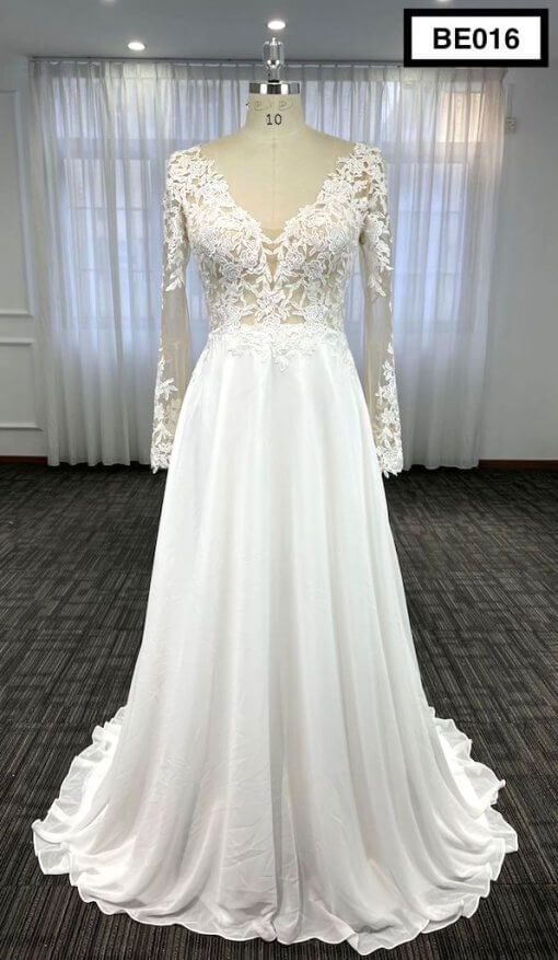 BE016 Front A-Line Wedding Gown