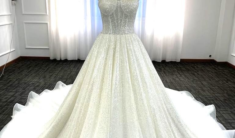 BE017 Front A-Line Wedding Gown