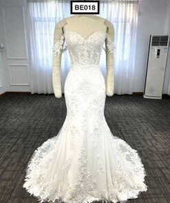 BE018 Front Mermaid Wedding Gown