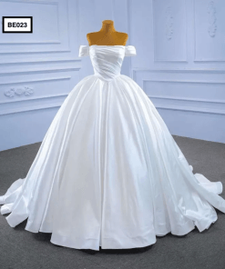 BE023 Front Satin Ball Gown