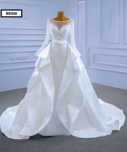 BE058 Front Detachable Wedding Gown