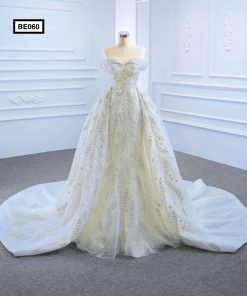 BE060 Front Detachable Wedding Gown