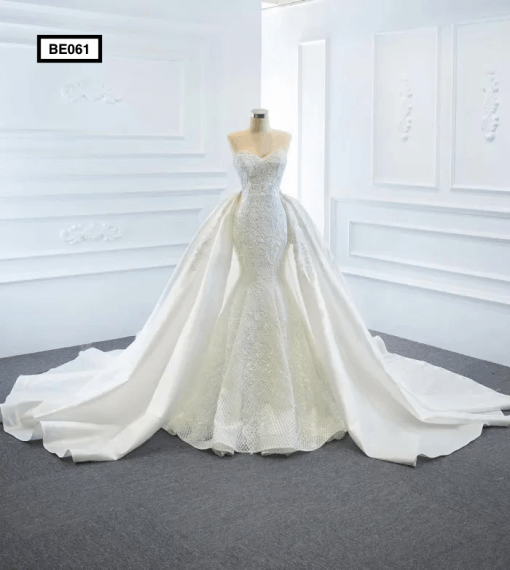 BE061 Front Detachable Wedding Gown