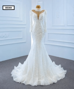BE069 Front Mermaid Wedding Gown