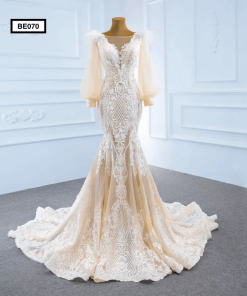 BE070 Front Mermaid Wedding Gown