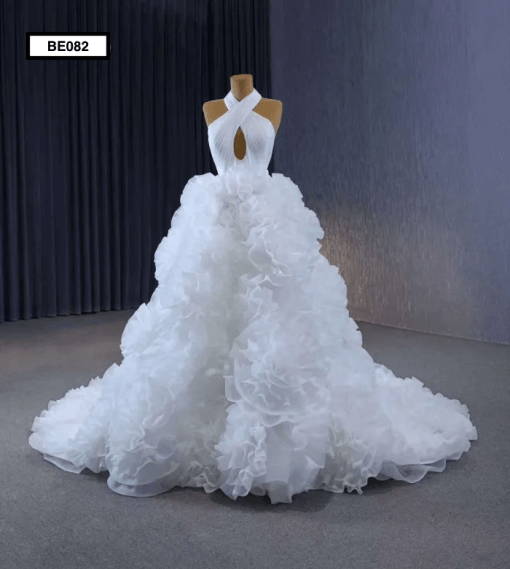 BE082 Front Tulle Ball Gown