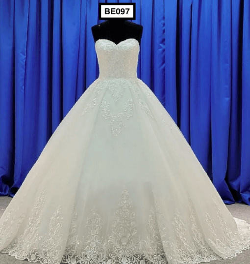 BE097 Front BE097 Strapless Ball Gown
