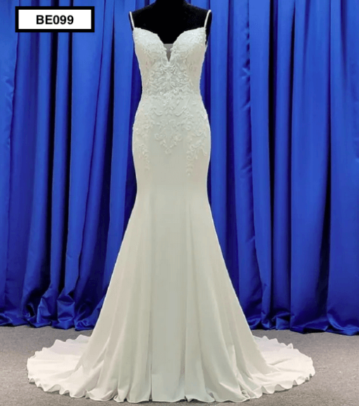 BE099 Front Fitted Mermaid Wedding Gown